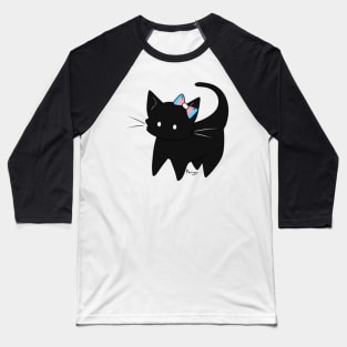 Trans Pride Ear Bow Kitty Baseball T-Shirt